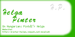 helga pinter business card